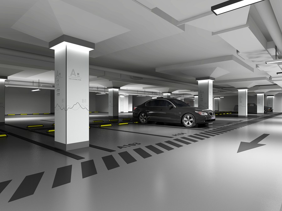 地下車庫效果圖制作 地下車庫效果圖制作