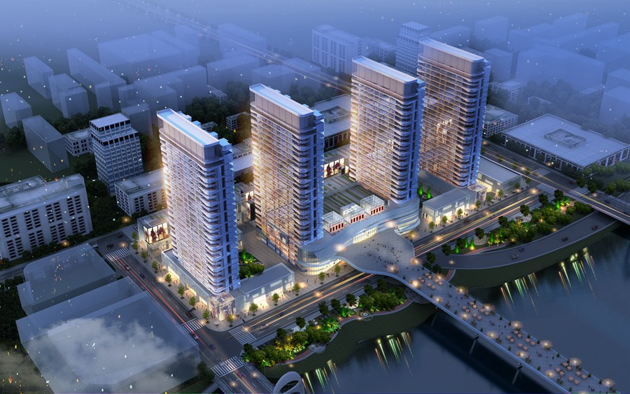 城市夜景效果圖 城市夜景效果圖