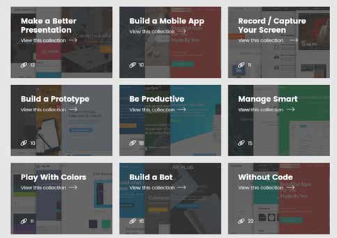設計師，營銷人員，和其他的網絡工作者的收藏
